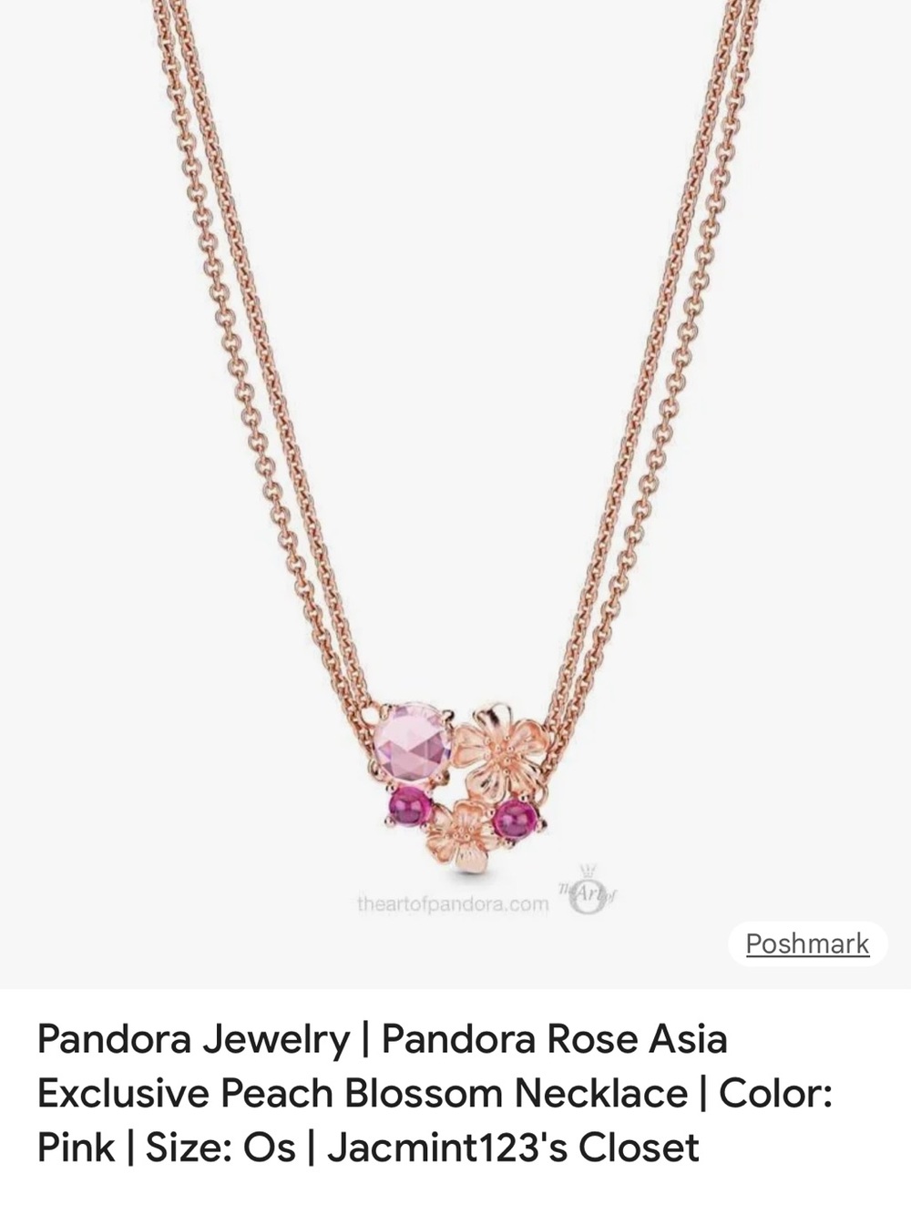 Pandora Rose Gold Multi-Crystal Pendant Necklace - Picture 5 of 5